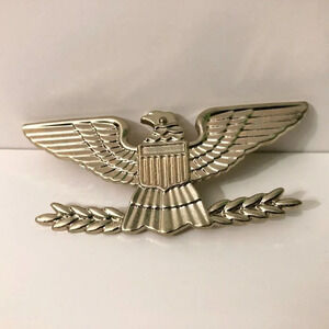 Eagle Bird 2.75 Inch Long Colonel Rank Insignia Pin Back  Unmarked